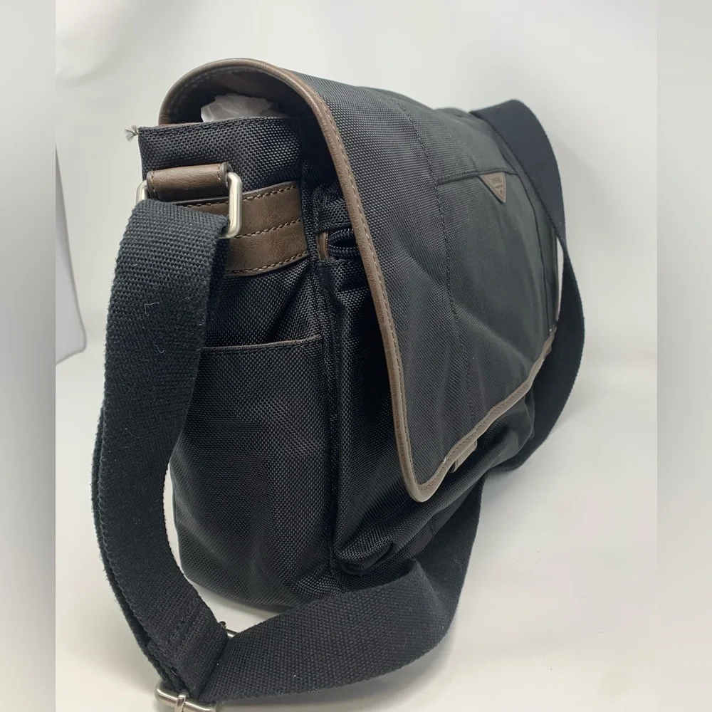 Fossil Evan Canvas Crossbody Messanger Briefcase Shoulder Bag